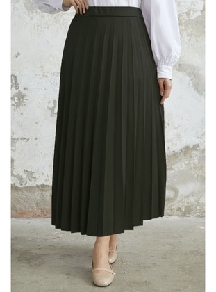 Khaki - Unlined - Skirt - InStyle