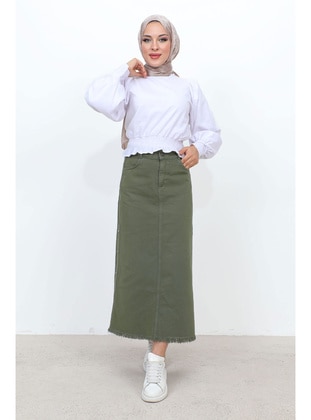 Khaki - Skirt - Tesettür Dünyası