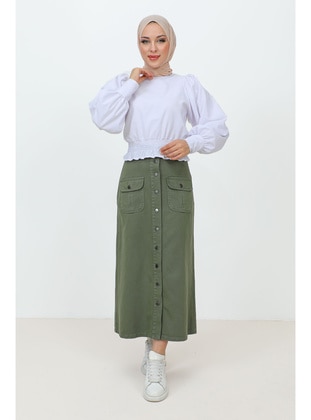 Khaki - Skirt - Tesettür Dünyası