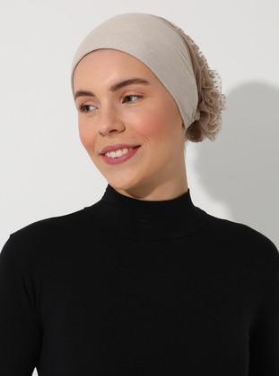 Light Mink - Ruffled Stopper Fit Bonnet  - Tuva