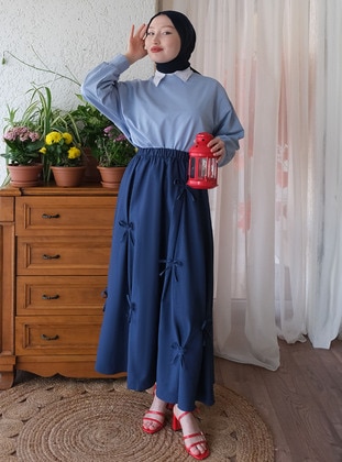 Navy Blue - Skirt - Ceylan Otantik