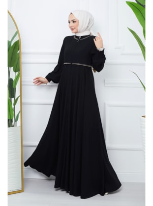 Black - Unlined - Abaya - InStyle