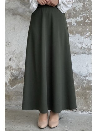 Khaki - Unlined - Skirt - InStyle