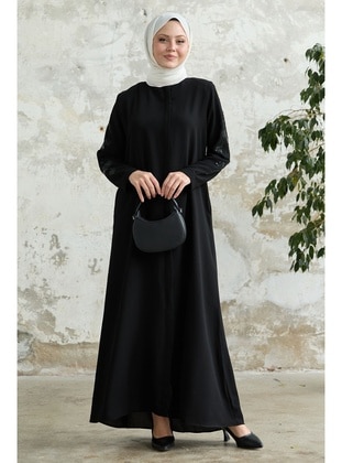 Black - Unlined - Abaya - InStyle