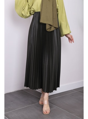 Khaki - Unlined - Skirt - İmaj Butik