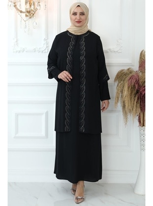 Black - Modest Evening Dress - Amine Hüma