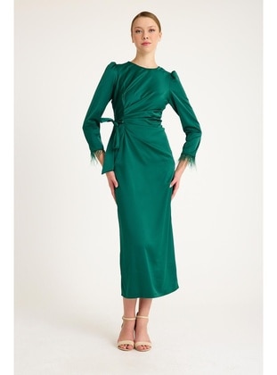 Green - Evening Dresses - Olcay