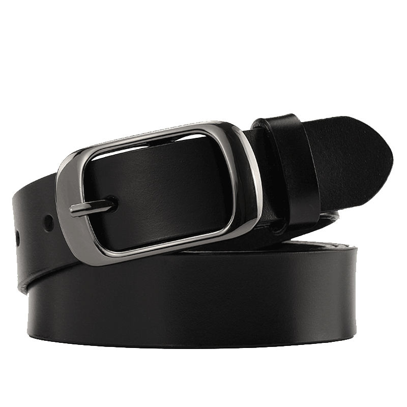 Ceinture Femme Simple Grande Taille Loisir Étudiant Couleur Unie Allongé Noir