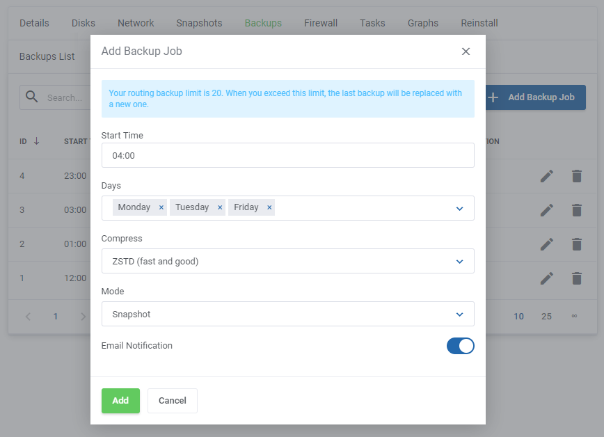 Proxmox VE Cloud VPS For WHMCS: Module Screenshot 15