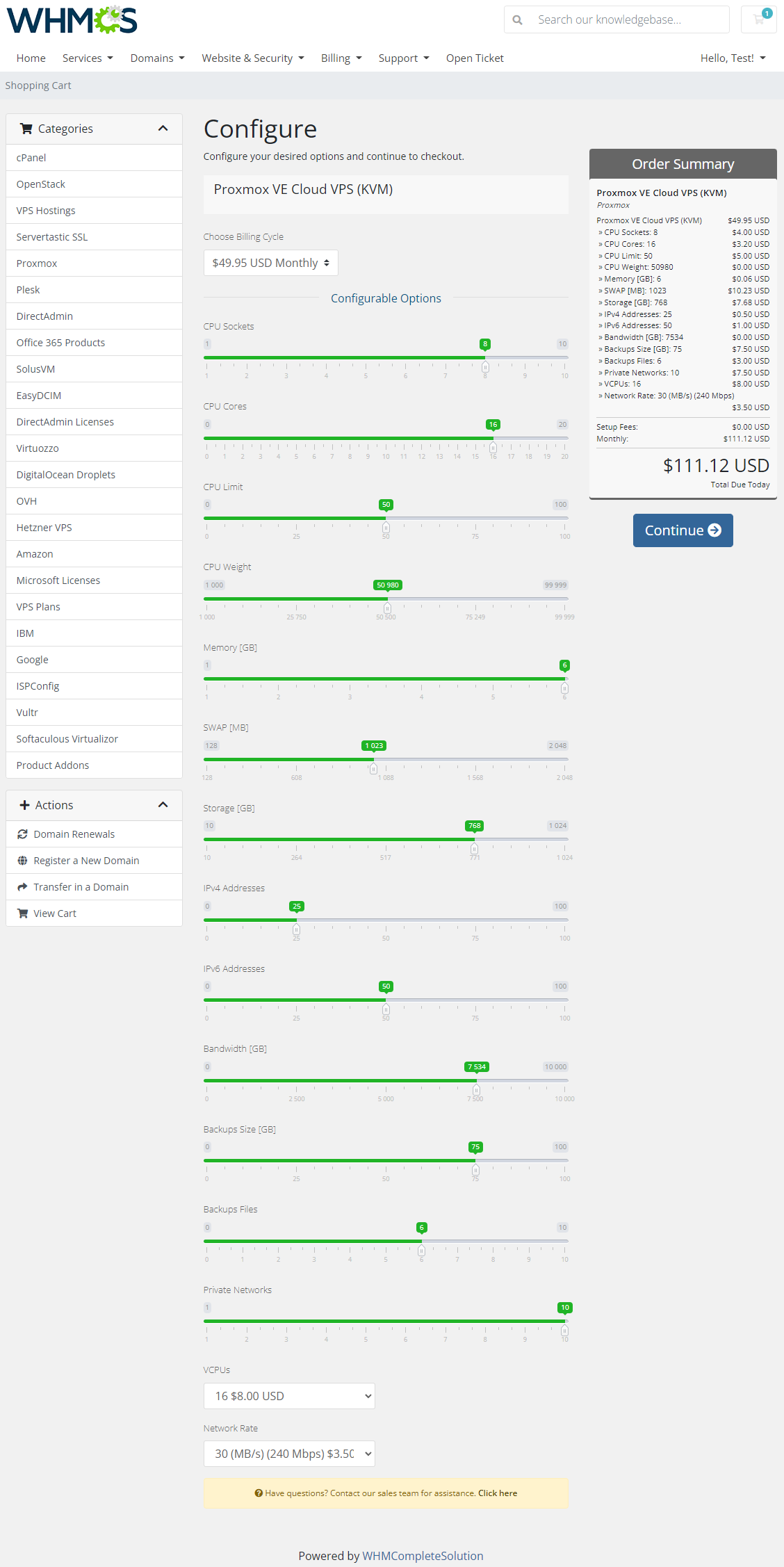 Proxmox VE Cloud VPS For WHMCS: Module Screenshot 26