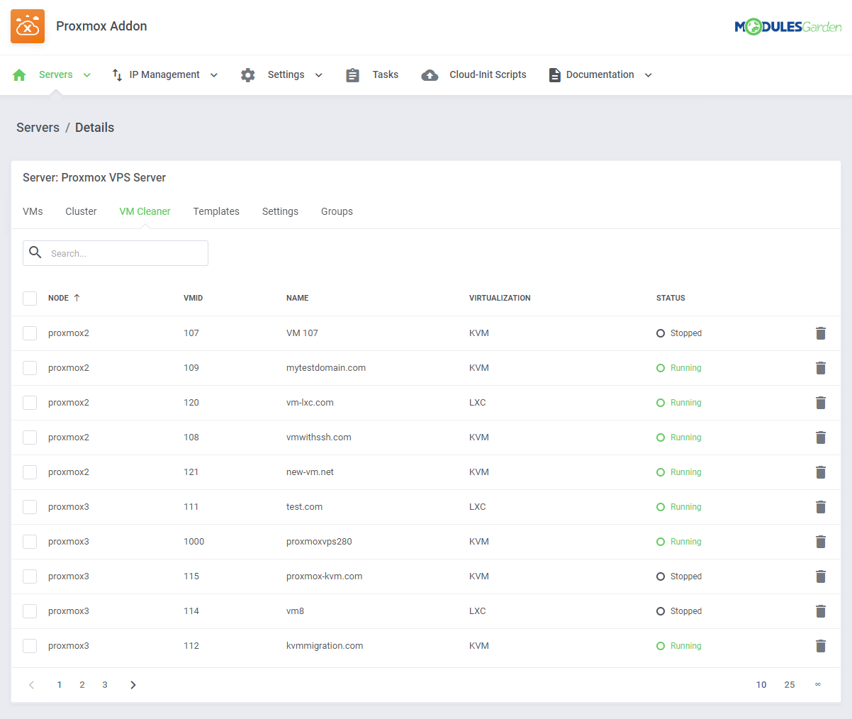 Proxmox VE Cloud VPS For WHMCS: Module Screenshot 35