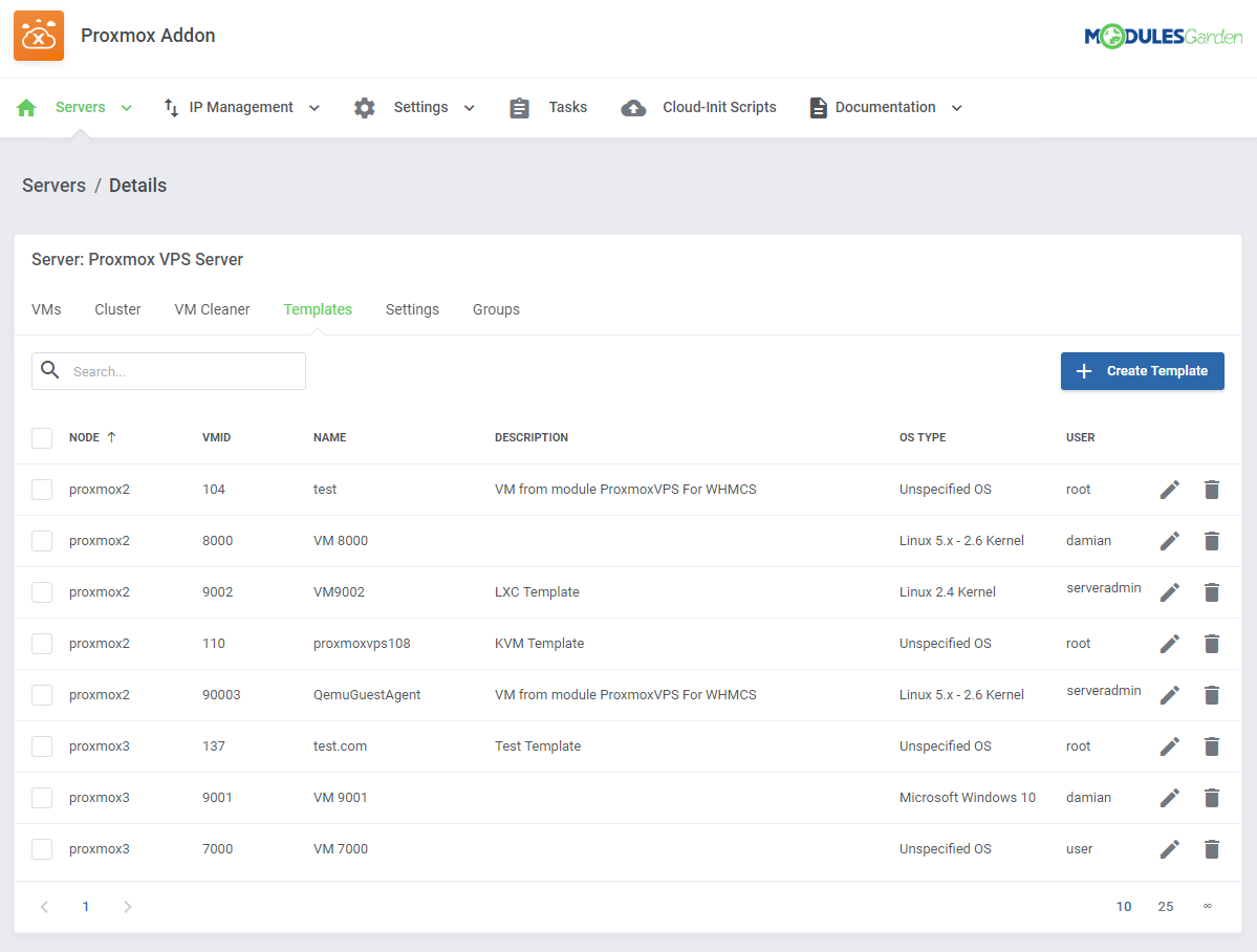 Proxmox VE Cloud VPS For WHMCS: Module Screenshot 36