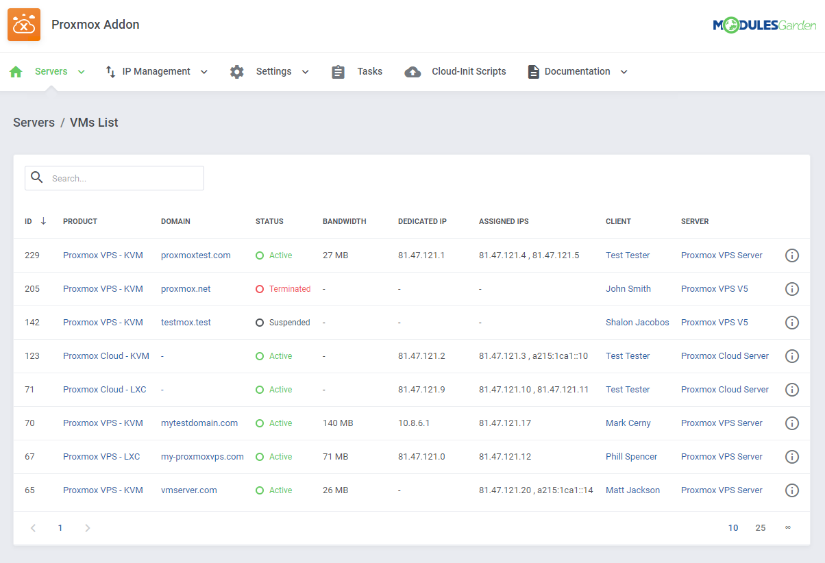 Proxmox VE Cloud VPS For WHMCS: Module Screenshot 40