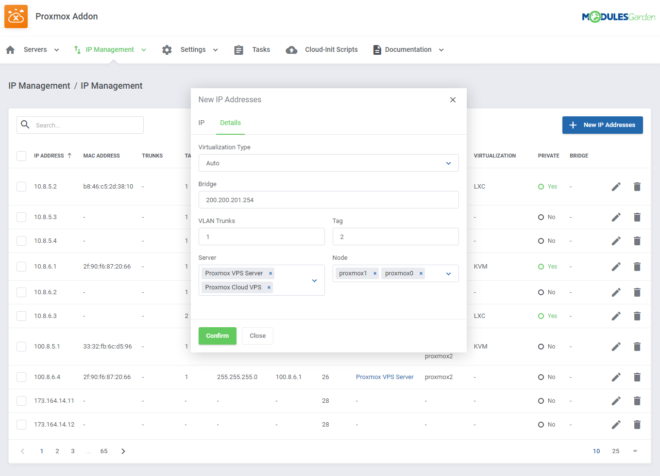 Proxmox VE Cloud VPS For WHMCS: Module Screenshot 47