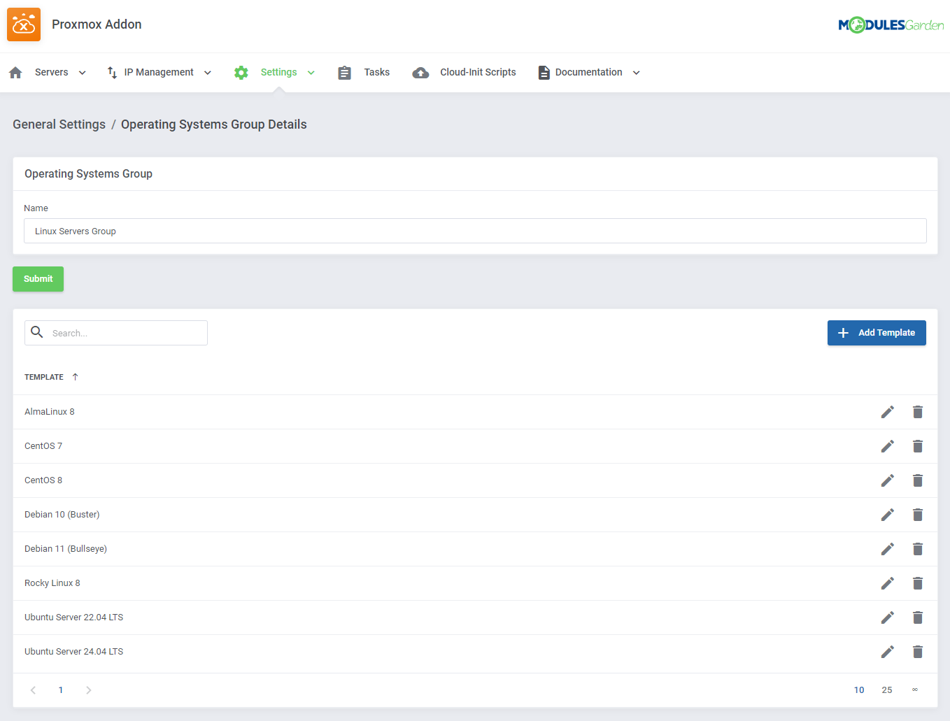 Proxmox VE Cloud VPS For WHMCS: Module Screenshot 55