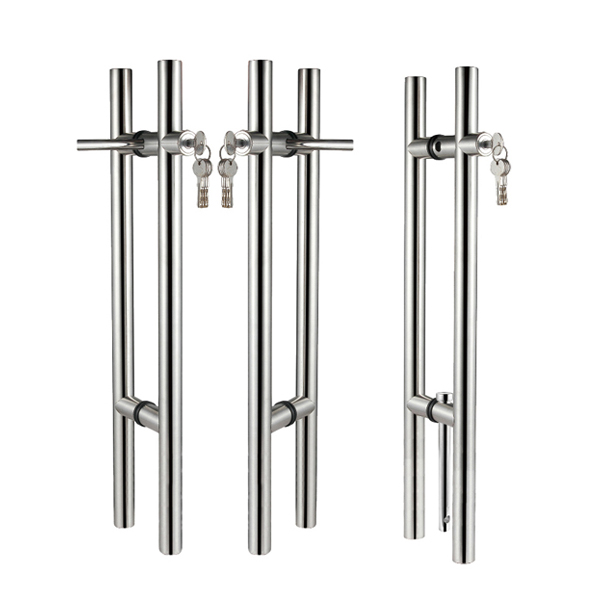 Glass Door Stainless Steel Locking Pull Handle