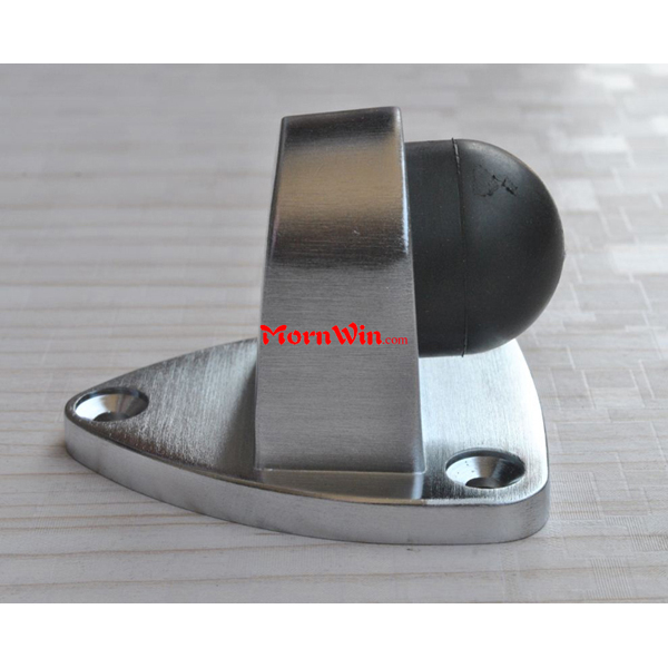 Zinc alloy floor mounted door stop with rubber bumper