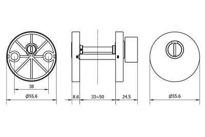 MG2812 Push Pull Mortise Lock