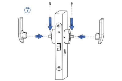 MG2812 Push Pull Mortise Lock