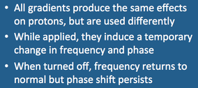 phase and frequency encoding gradients