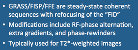 GRASS and FISP MRI