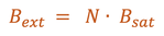 equation for magnetic saturation