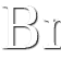 White uppercase letter "B" on a gray background.