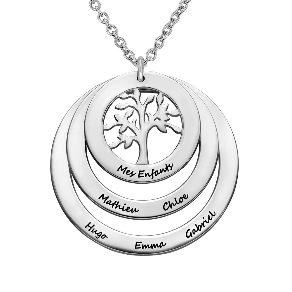 Collana Cerchia Familiare con Albero della Vita in Argento Sterling foto del prodotto