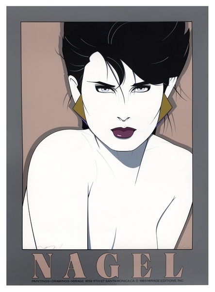 Patrick Nagel Signed Limited Edition Seriagraph of ''Kristen'' From 1983 -- One of Nagel's Most Popular Models