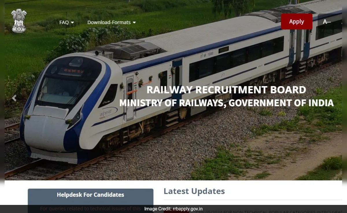 RRB NTPC 2024: Registration Begins For Graduate-Level Posts, Apply Till October 13