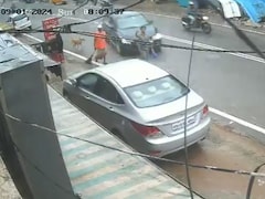 On CCTV, Speeding Car Rams Pedestrian In Hyderabad