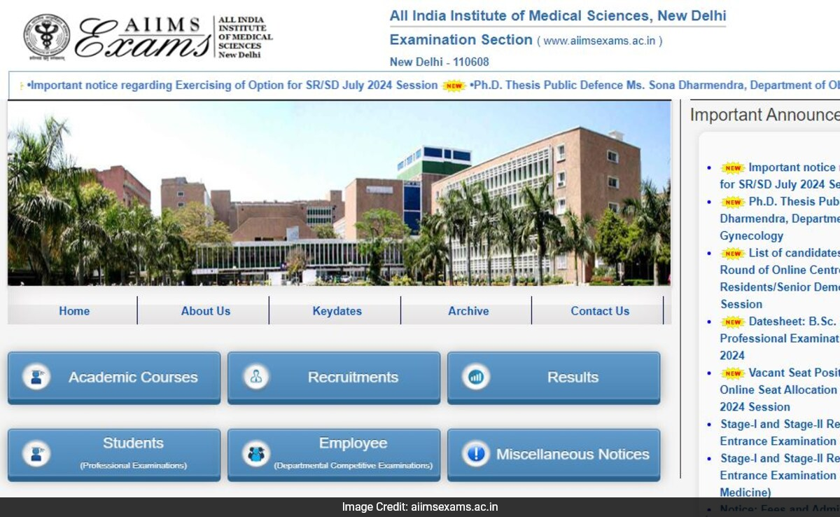 AIIMS NORCET 7 Admit Card 2024 To Be Out Soon, Check Steps To Download