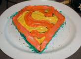 Superman birthday cake