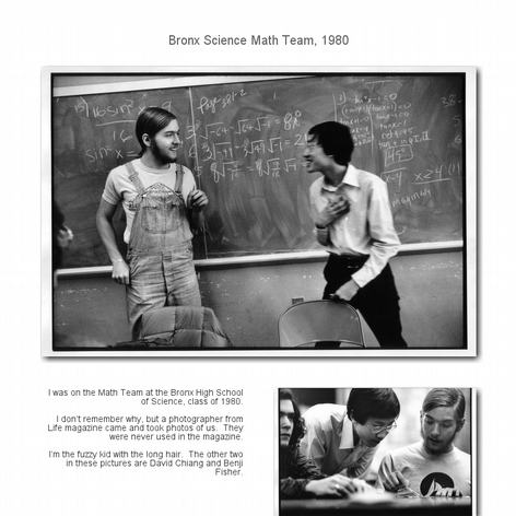 Tabblo: Bronx Science Math Team, 1980