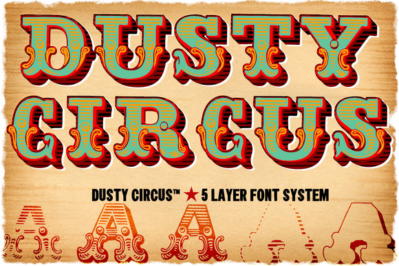 10 Vintage Circus Font Images