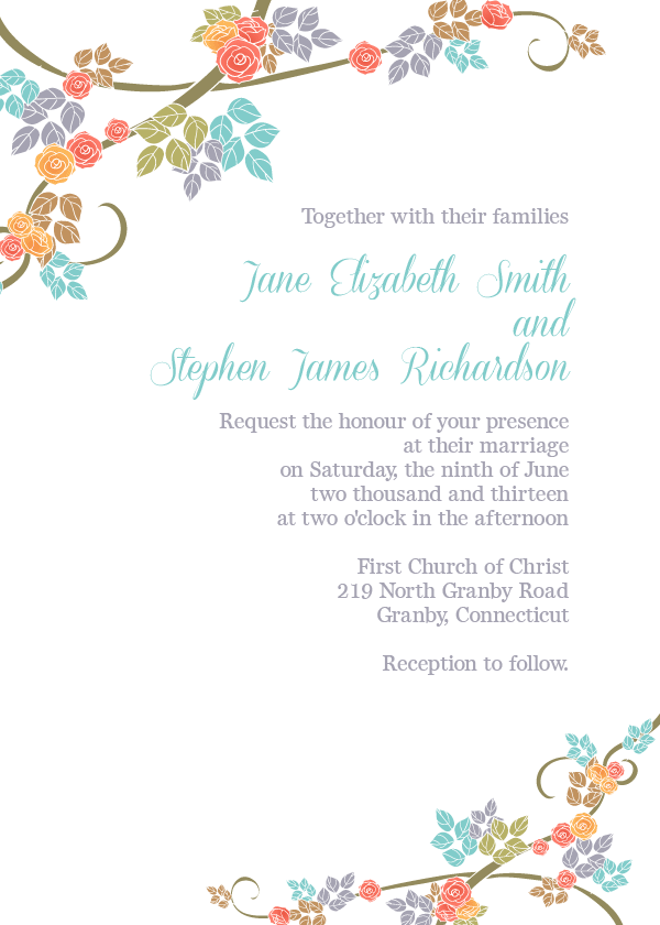 Free Wedding Invitation Border Templates