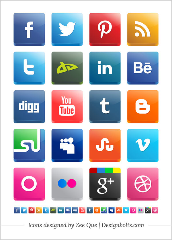 9 Social Media Icons 2013 Images