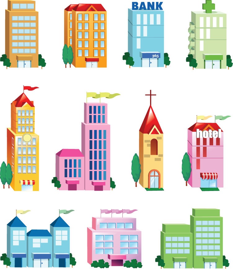 11 Clip Art Icons Buildings Images