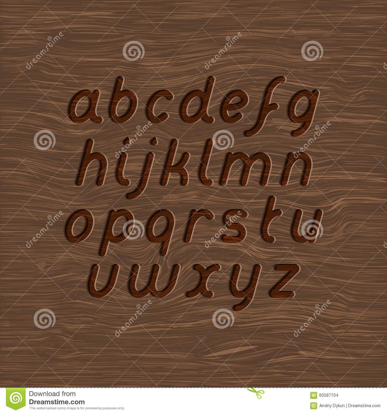 Wood Carved Font