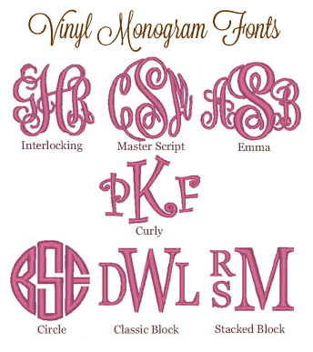 14 Monogram Fonts For Vinyl Software Images