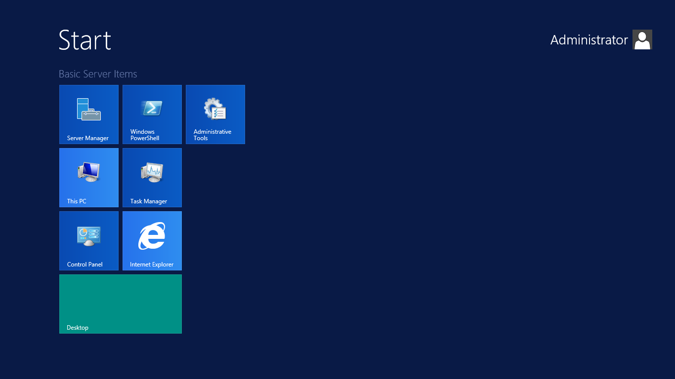 13 Windows Server 2012 Start Menu Icon Images