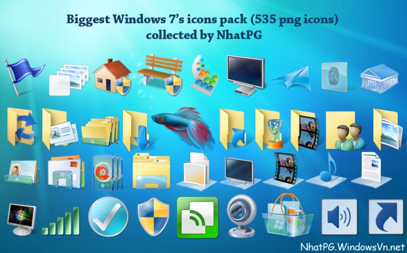 14 Windows 7 Library Icons Pack Images