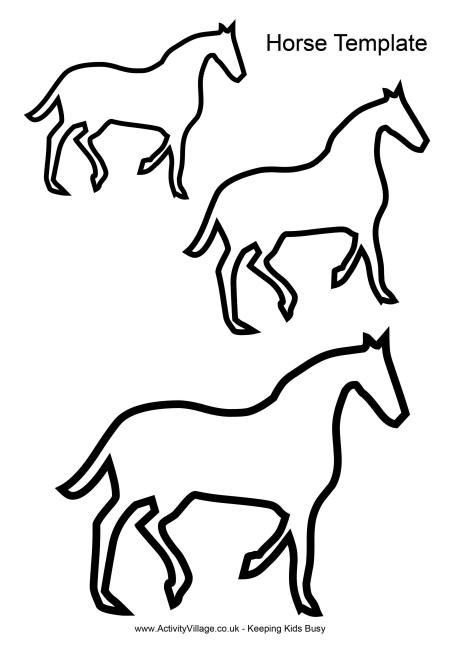 Horse Farm Animals Template