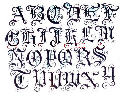 12 Bubble Letters Fonts Gothic Images