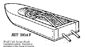 Cub Scout Pop-pop boat perspective view.