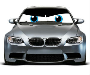 Angry Eyes Car Sun Shade