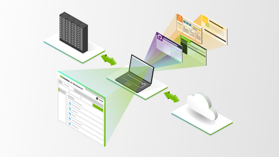 Illustration representing AI Workbench.