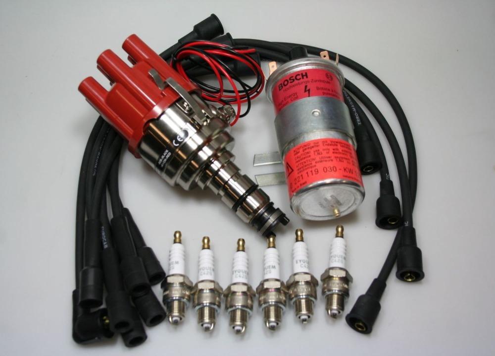 Ignition coil pack with distributor