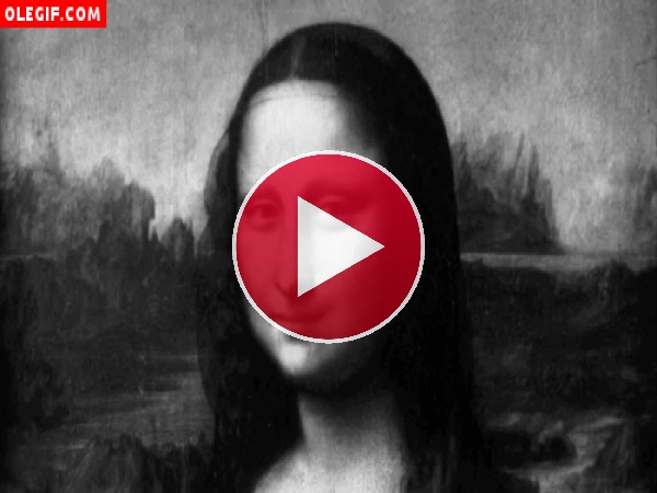 GIF: La Gioconda moviendo la cabeza