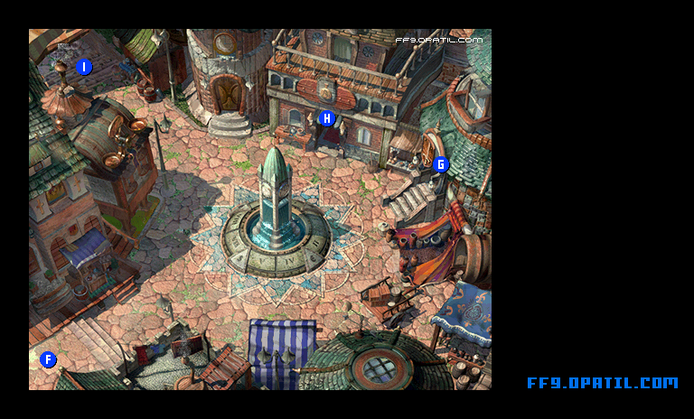 Lindblum Business District Map Image 7 : FF9 - Final Fantasy IX Walkthrough and Strategy Guide